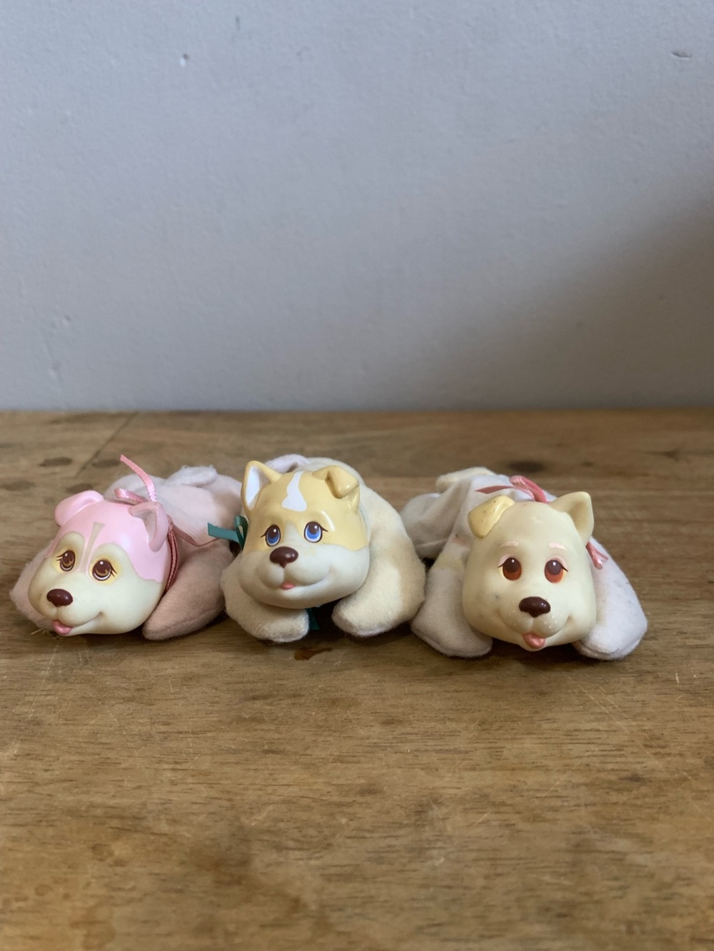 vintage 1990s Puppy Surprise miniature baby plush toys